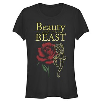 Disney's Beauty And The Beast Juniors' Bell And The Rose Graphic Tee