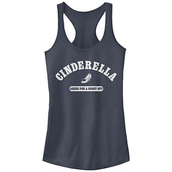 Juniors' Cinderella Asked For A Night Off Racerback Graphic Tank Top