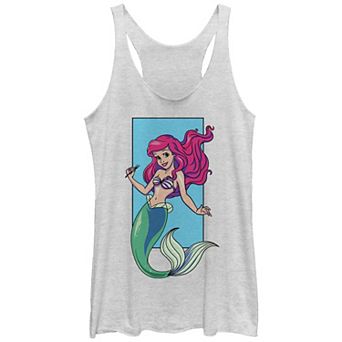 Disney's The Little Mermaid Juniors' Ariel Shiny Portrait Tri-Blend Racerback Tank Top