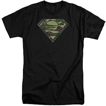Superman Camo Logo Short Sleeve Adult Tall T-shirt