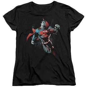 Superman Up In The Sky Short Sleeve Womens T-shirt