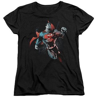 Superman Up In The Sky Short Sleeve Womens T-shirt