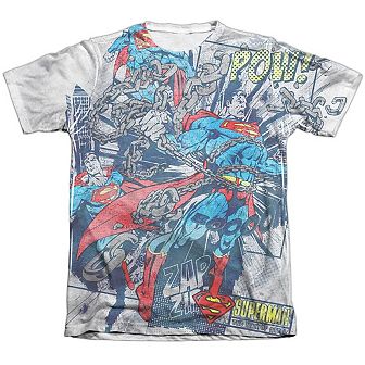 Superman Break Free Adult 65/35 Poly/cotton Short Sleeve T-shirt