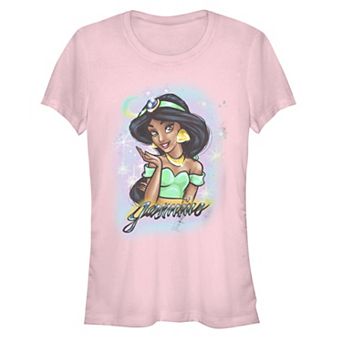 Disney's Aladdin Juniors' Jasmine Airbrush Portrait Graphic Tee