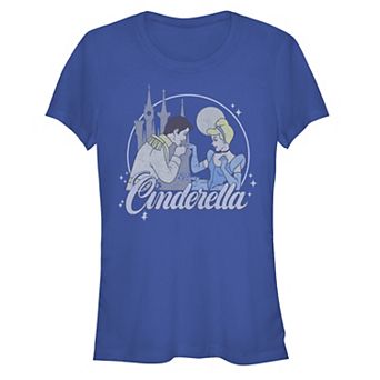Disney's Cinderella And Prince Charming At Night Juniors' Graphic Tee