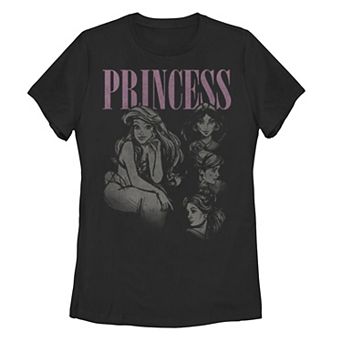 Disney Princess Juniors' Charcoal Sketch Graphic Tee
