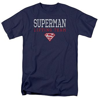 Superman Lifting Team Short Sleeve Adult T-shirt
