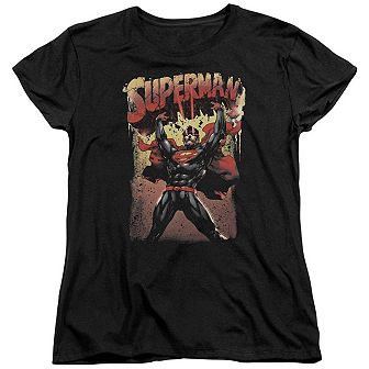 Superman Lift Up Short Sleeve Womens T-shirt