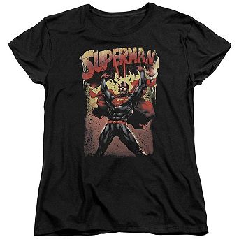 Superman Lift Up Short Sleeve Womens T-shirt