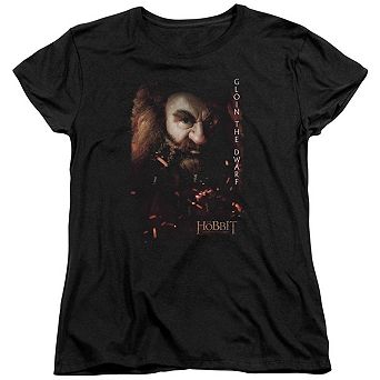 The Hobbit Gloin Poster Short Sleeve Womens T-shirt