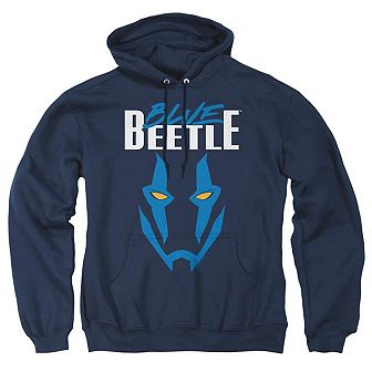 Blue Beetle Mask Adult Pull Over Hoodie