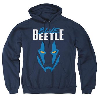 Blue Beetle Mask Adult Pull Over Hoodie