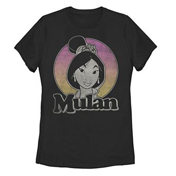 Juniors' Mulan Head Stamp Graphic Tee