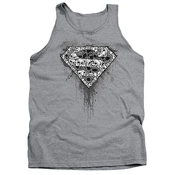 Superman Many Super Skulls Adult Tank Top