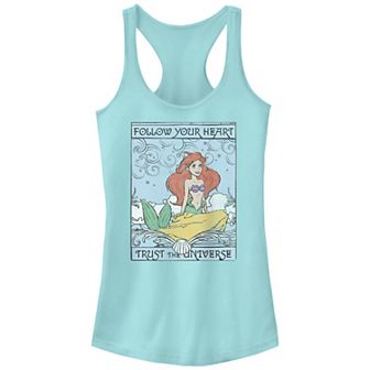 Juniors' The Little Mermaid Follow Your Heart Racerback Graphic Tank Top
