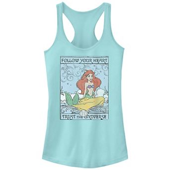 Juniors' The Little Mermaid Follow Your Heart Racerback Graphic Tank Top