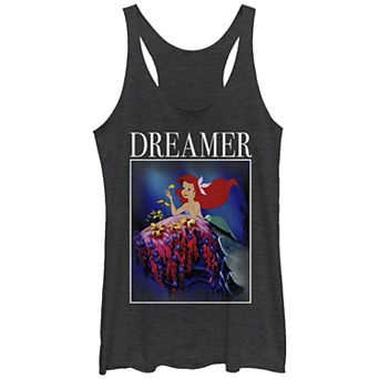 Juniors' The Little Mermaid Dreamer Tri-Blend Racerback Graphic Tank Top