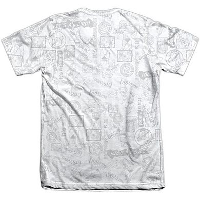 Superman Classic Repeat Adult 65/35 Poly/cotton Short Sleeve T-shirt