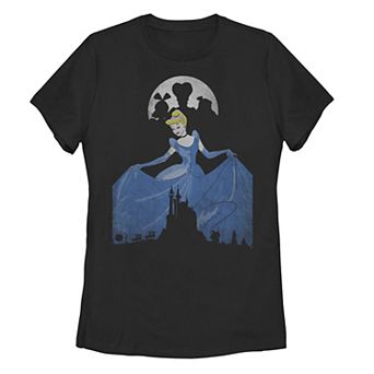 Juniors' Cinderella Blue Dress Poster Graphic Tee