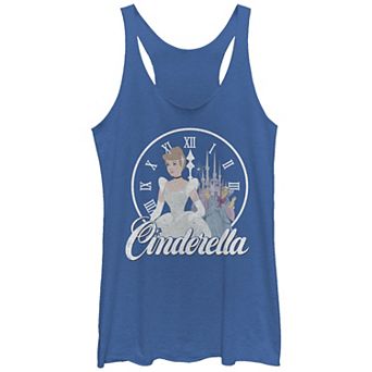 Juniors' Cinderella Clock Poster Tri-Blend Racerback Graphic Tank Top