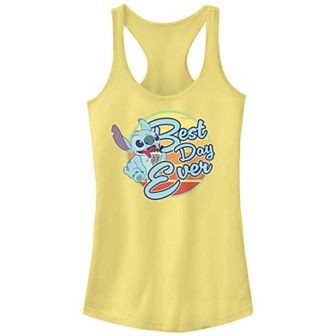 Disney's Lilo & Stitch Best Day Ever Stitch Juniors' Racerback Graphic Tank Top