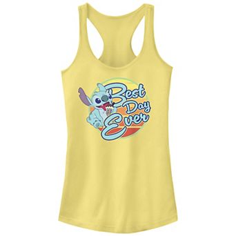 Disney's Lilo & Stitch Best Day Ever Stitch Juniors' Racerback Graphic Tank Top