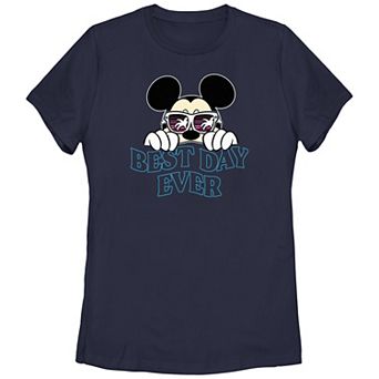 Disney's Mickey Mouse Sunglasses Best Day Ever Juniors' Graphic Tee