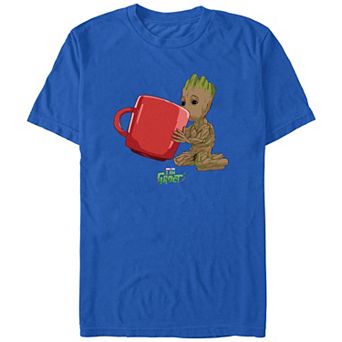 Men's I Am Groot Coffee Drinker Groot Graphic Tee