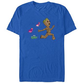 Men's I Am Groot Birds And Groot Graphic Tee
