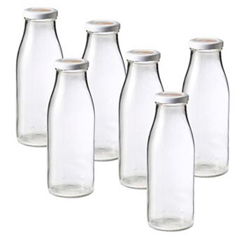 Le Parfait Bottles French Glass Milk Cap Bottles For Storing Fermenting Beverages 16 Fl Oz