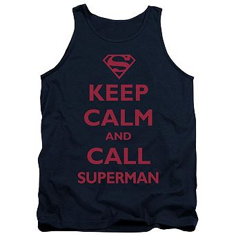Superman Call Superman Adult Tank Top