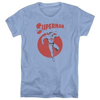 Superman Vintage Sphere Short Sleeve Womens T-shirt