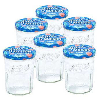 Le Parfait Jam Jar French Glass Faceted Jar With Twist Lid For Preserving Drinkware Storage 13 Fl Oz