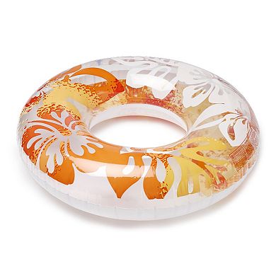 Intex 36 Inch Colorful Transparent Inflatable Swimming Pool Single Ring Float