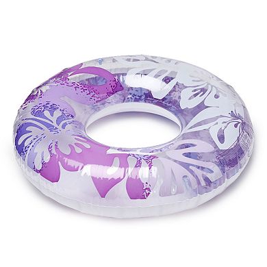 Intex 36 Inch Colorful Transparent Inflatable Swimming Pool Single Ring Float