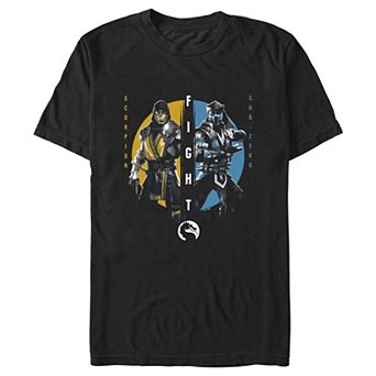 Men's Mortal Kombat Scorpion Fight Subzero Graphic Tee