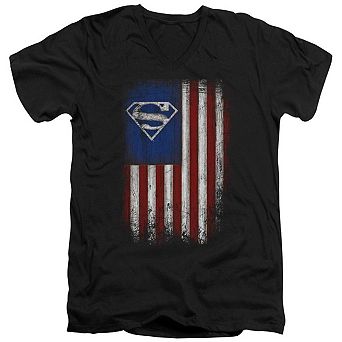 Superman Old Glory Shield Short Sleeve T-shirt
