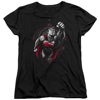 Superman Propaganda Superman Short Sleeve Womens T-shirt
