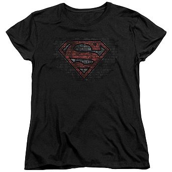 Superman Brick S Short Sleeve Womens T-shirt
