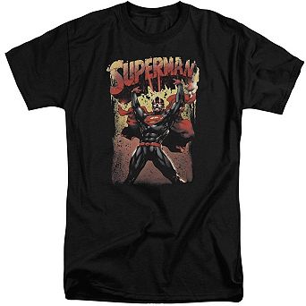 Superman Lift Up Short Sleeve Adult Tall T-shirt