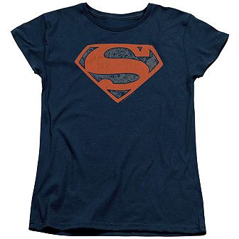 Superman Vintage Shield Collage Short Sleeve Women´s T-Shirt