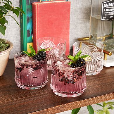 Beau Crystal Lowball Tumblers Set of 4