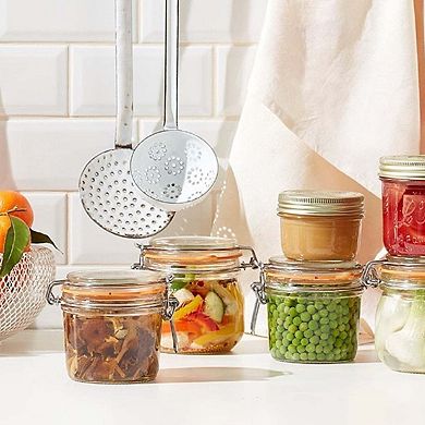Le Parfait Super Terrine French Glass Taper Jars With Airtight Lid For Canning Food Storage 12 Fl Oz
