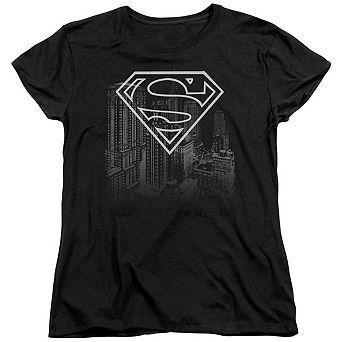 Superman Skyline Short Sleeve Womens T-shirt