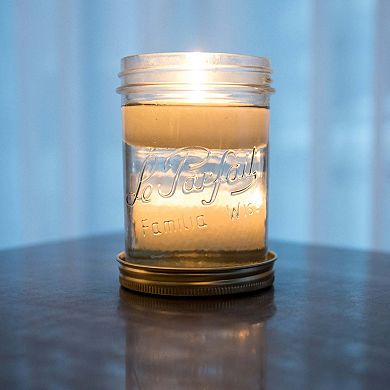 Le Parfait Familia Wiss Terrine French Glass Mason Jars With 2 Piece Lid - Canning Storage 24 Fl Oz
