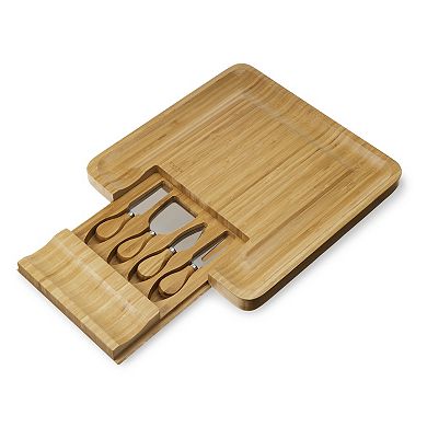 Four Piece Bamboo Cheese Board And Knife Set By Twine