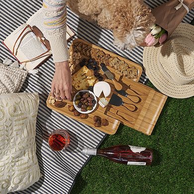 Four Piece Bamboo Cheese Board And Knife Set By Twine