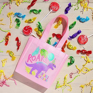 24 Pcs Small Party Goodie Bags Gift Canvas Tote For Kids Birthday, 8.5x 6.8x2"