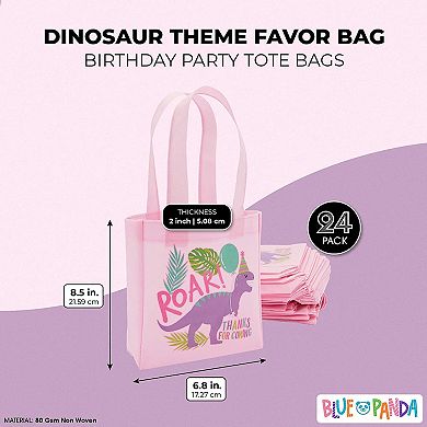 24 Pcs Small Party Goodie Bags Gift Canvas Tote For Kids Birthday, 8.5x 6.8x2"