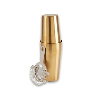 Bey-Berk Boston Shaker in Brushed Stainless Steel with Strainer